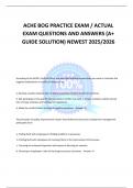ACHE BOG PRACTICE EXAM &sol; ACTUAL EXAM QUESTIONS AND ANSWERS &lpar;A&plus; GUIDE SOLUTION&rpar; NEWEST 2025&sol;2026
