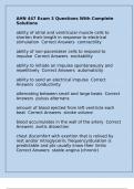 AHN 447 Exam 3 Questions With Complete Solutions