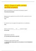 AS411 Exam 4 with correct verified answers