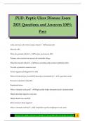 PUD- Peptic Ulcer Disease Exam 2025 Questions and Answers 100&percnt; Pass