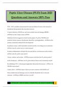 Peptic Ulcer Disease &lpar;PUD&rpar; Exam 2025 Questions and Answers 100&percnt; Pass