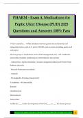 Peptic Ulcer Disease Bundled Exams 2025 Questions and Answers 100&percnt; Pass Guaranteed 