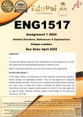 ENG1517 Assignment 1 &lpar;COMPLETE GUIDELINE&rpar; 2025 