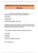 MRSO Exam Prep with Questions and Answers
