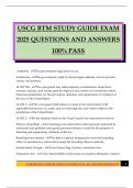 USCG BTM STUDY GUIDE EXAM 2025 QUESTIONS AND ANSWERS 100&percnt; PASS