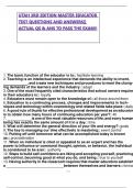 UTAH 3RD EDITION MASTER EDUCATOR TEST QUESTIONS AND ANSWERS&vert;&vert; ACTUAL QS & ANS TO PASS THE EXAM&excl;&excl;