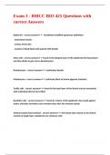 Exam 3 - BMCC BIO 425 Questions with correct Answers
