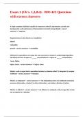 Exam 1 &lpar;Ch-s&period; 1&comma;3&comma;&4&rpar; - BIO 425 Questions with correct Answers