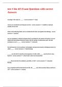 test 1 bio 425 Exam Questions with correct Answers&period;