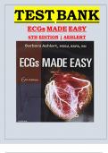 Test Bank for ECGs Made Easy 6th Edition by Barbara J Aehlert 9780323401302 Chapters 1-10 Complete Guide&period;