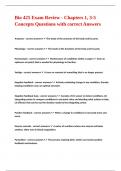 Bio 425 Exam Review - Chapters 1&comma; 3-5 Concepts Questions with correct Answers&period;