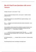 Bio-425 Final Exam Questions with correct Answers