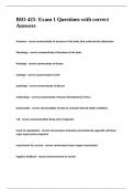 BIO 425- Exam 1 Questions with correct Answers&period;