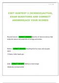 CSET SUBTEST 2 &lpar;SCIENCE&rpar;&vert;ACTUAL EXAM QUESTIONS AND CORRECT ANSWERS&vert;ACE YOUR SCORES