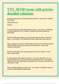 YYC AVOP exam with precise detailed solutions