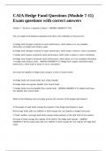 CAIA Hedge Fund Questions &lpar;Module 7-11&rpar; Exam questions with correct answers&period;