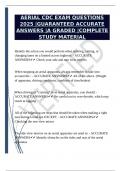 AERIAL CDC EXAM QUESTIONS 2025 &vert;GUARANTEED ACCURATE ANSWERS &vert;A GRADED &vert;COMPLETE STUDY MATERIAL