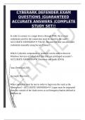 CYBERARK DEFENDER EXAM QUESTIONS &vert;GUARANTEED ACCURATE ANSWERS &vert;COMPLETE STUDY SET&excl;&excl;