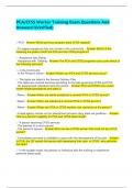  PCA&sol;CFSS Worker Training Exam Questions And Answers&excl;&excl;&lpar;Verified&rpar;