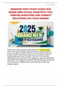 MISSOURI POST STUDY GUIDE 2025  BRAND NEW ACTUAL EXAM WITH 100&percnt;  VERIFIED QUESTIONS AND CORRECT  SOLUTIONS&vert; ACE YOUR GRADES&period; 
