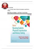 Test Bank for Bates' Nursing Guide to Physical Examination and History Taking 3rd Edition by Beth Hogan-Quigley and Mary Louis Palm isbn-9781975161095 All Chapters 1-24 Covered Graded A&plus;