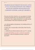 PHARMACOLOGY HESI RN 2025 EXAM LATEST  ACTUAL EXAM 55 QUESTIONS AND CORRECT  DETAILED ANSWERS WITH RATIONALES  &lpar;VERIFIED ANSWERS&rpar; &vert;ALREADY GRADED A&plus; 