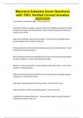 Maryland Asbestos Exam Questions with 100&percnt; Verified Correct Answers 2025&sol;2026