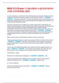 NSG 212 Exam 1 GRADED A QUESTIONS  AND ANSWERS 2025 