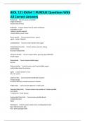 BIOL 121 EXAM 1 PURDUE Questions With All Correct Answers