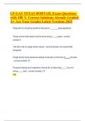 LP-GAS TEXAS BOBTAIL Exam Questions with 100 - Correct Solutions Already Graded A&plus; Ace Your Grades