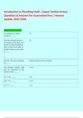  Introduction to Plumbing Math &sol; Expert Verified Actual Questions & Answers for Guaranteed Pass &vert; Newest Update&comma; 2025-2026&period;  