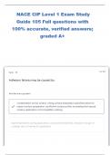   NACE CIP Level 1 Exam Study Guide 105 Full questions with 100&percnt; accurate&comma; verified answers&semi; graded A&plus;