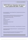 SPMT 304 Exam 3 Questions And Answers Latest Updated 2025 &vert;100&percnt; Verified&period;