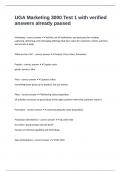 UGA Marketing 3000 Test 1 with verified answers already passed