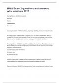 N192 Exam 2 questions and answers with solutions 2025