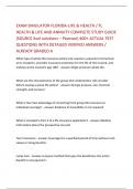 EXAM SIMULATOR FLORIDA-LIFE & HEALTH &sol; FL HEALTH & LIFE AND ANNUITY COMPLETE STUDY GUIDE &lpar;SOURCE Xcel solutions &ndash; Pearson&rpar; 400&plus; ACTUAL TEST QUESTIONS WITH DETAILED VERIFIED ANSWERS &sol; ALREADY GRADED A