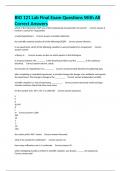 BIO 121 Lab Final Exam Questions With All Correct Answers