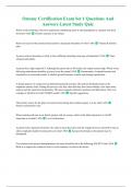 Ostomy Certification Exam Set 1 Questions And Answers Latest Study Quiz