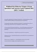 Wildland Fire Behavior Chapter 4 Exam Questions And Answers Latest Updated 2025 &vert;100&percnt; Verified&period;