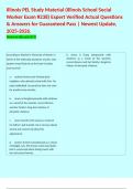 Illinois PEL Study Material &lpar;Illinois School Social Worker Exam &num;238&rpar; Expert Verified Actual Questions & Answers for Guaranteed Pass &vert; Newest Update&comma; 2025-2026&period; 