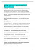 Biology 160 exam 1 Questions With All Correct Answers