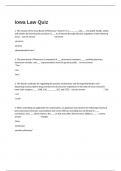 Iowa Law Quiz Written Exam Questions With Well Elaborated Answers&period;