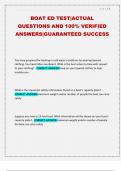 BOAT ED TEST&vert;ACTUAL QUESTIONS AND 100&percnt; VERIFIED ANSWERS&vert;GUARANTEED SUCCESS
