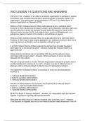 VSO LESSON 1-6 QUESTIONS AND ANSWERS