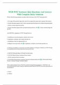 WEB WOC Seminars Quiz Questions And Answers With Complete Study Solutions