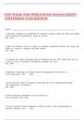 TEST BANK OPERATIONS MANAGEMENT STEVENSON 11TH EDITION &vert;CHAPTER 1- 19 &vert; BRAND NEW&vert; COMPLETE GUIDE&excl;&excl;&excl;
