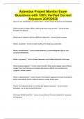 Asbestos Project Monitor Exam Questions with 100&percnt; Verified Correct Answers 2025&sol;2026
