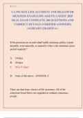 CA PSI SITE LIFE ACCIDENT AND HEALTH OR  SICKNESS EXAM &lpar;LIFE AGENT&rpar; LATEST 2025  REAL EXAM COMPLETE 200 QUESTIONS AND  CORRECT DETAILS &lpar;VERIFIED ANSWERS&rpar;  &vert;ALREADY GRADED A&plus;