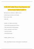 FAML 400 Conflict Theory Exam Questions And Answers Latest Update Graded A&plus;