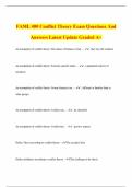 FAML 400 Conflict Theory Exam Questions And Answers Latest Update Graded A&plus;